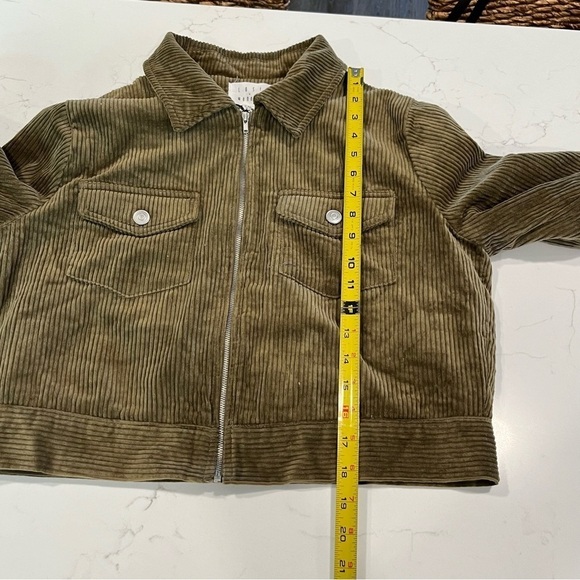 Lost + Wander Olive Corduroy Cropped Jacket Medium - Picture 12 of 12
